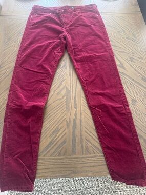 AG Adriano Goldschmied Burgundy Corduroy Pants